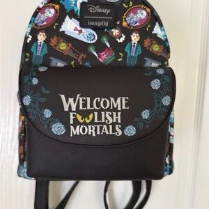 Disney  Loungefly The Haunted Mansion Welcome Foolish Mortals Mini Backpack